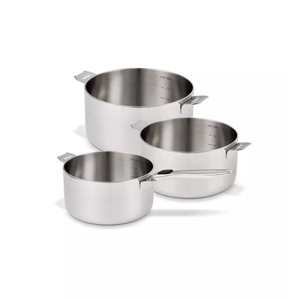 Série de 3 casseroles en inox Evolution avec poignée - Visuel 0